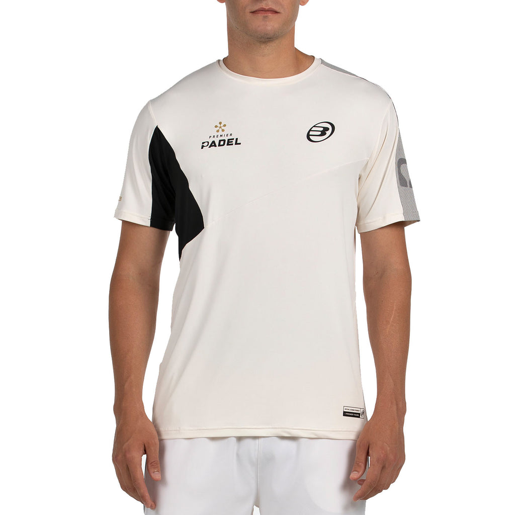 Bullpadel Men's Pocate Premier Padel T-Shirt Ecru