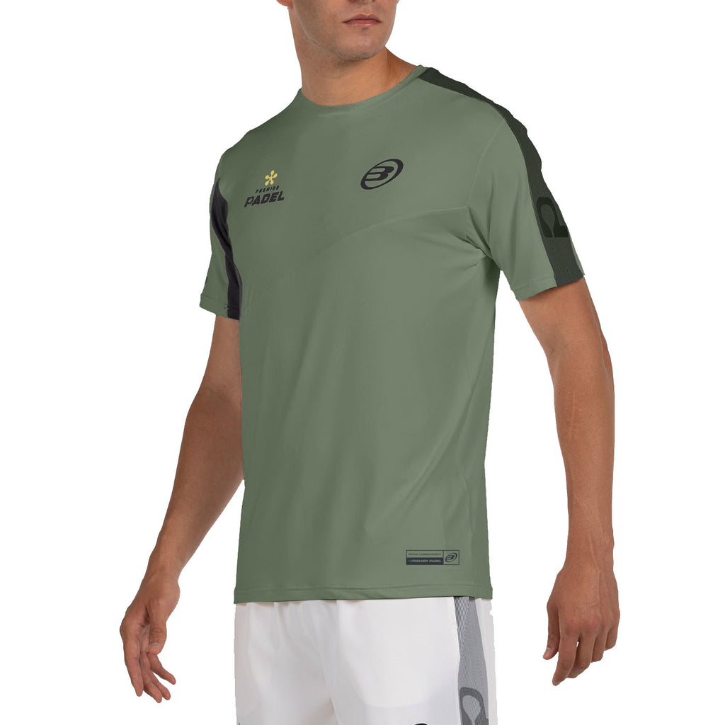 Bullpadel Men's Pocate Premier Padel T-Shirt Khaki