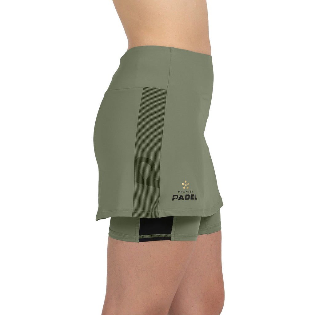 Bullpadel Women's Portoa Premier Padel Skirt Khaki
