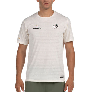 Bullpadel Men's Prilep Premier Padel T-Shirt Ecru