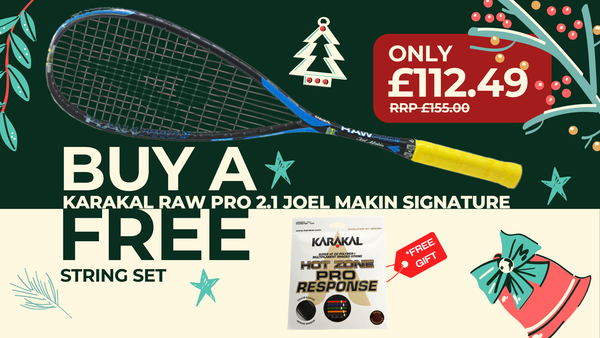 Free squash string offer today with the Karakal Raw Pro 2.1