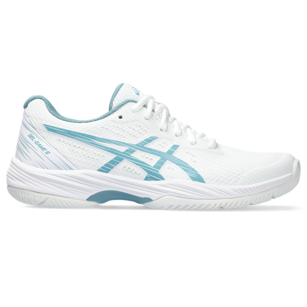 Asics Women's Gel Game 9 Tennis Shoes White Gris Blue | Great Discounts -  PDHSports