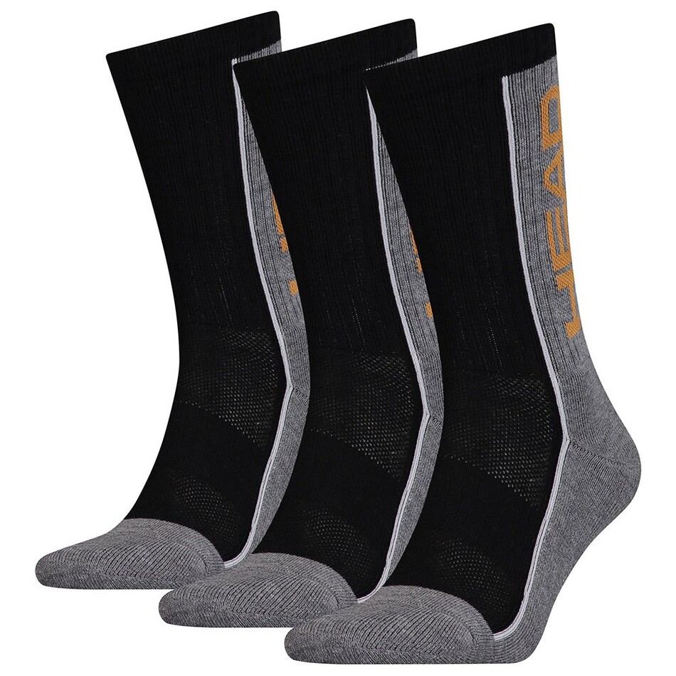 Head Performance Crew Socks Black 3 Pairs | Great Discounts - PDHSports