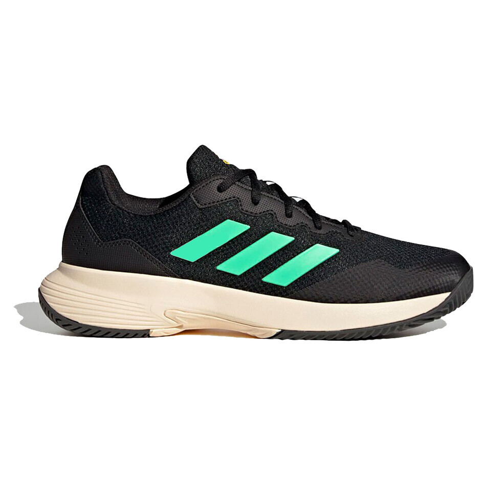 Adidas Men's GameCourt  Tennis Shoes Core Black Beam Green | Great  Discounts - PDHSports