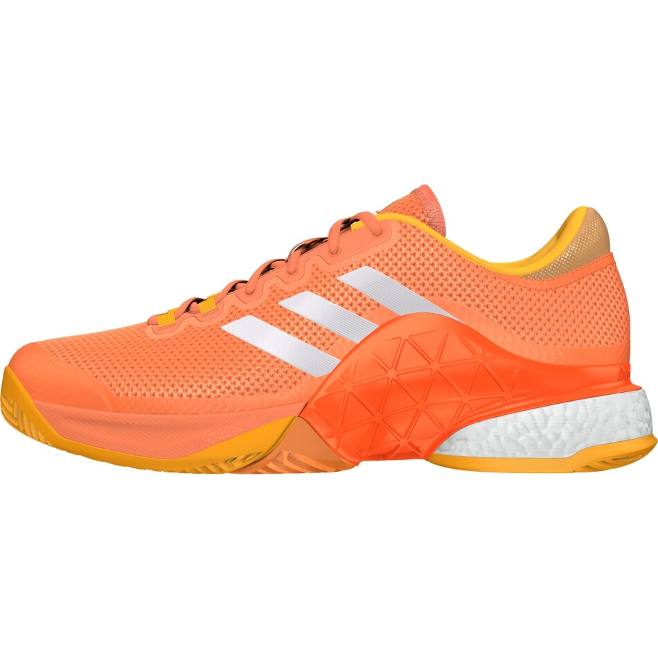 Adidas Mens Barricade Boost 2017 Tennis Shoes Glow Orange | Great ...
